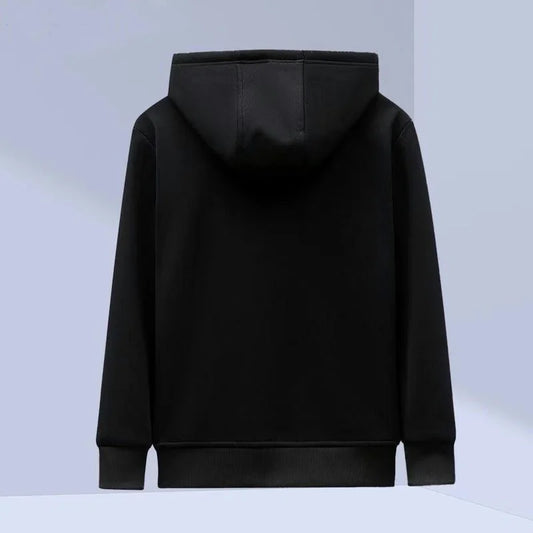 Unisex Jelieora Venture lamb velvet zip hoodie in ultra-soft fleece, showcasing front view and adjustable drawstrings.