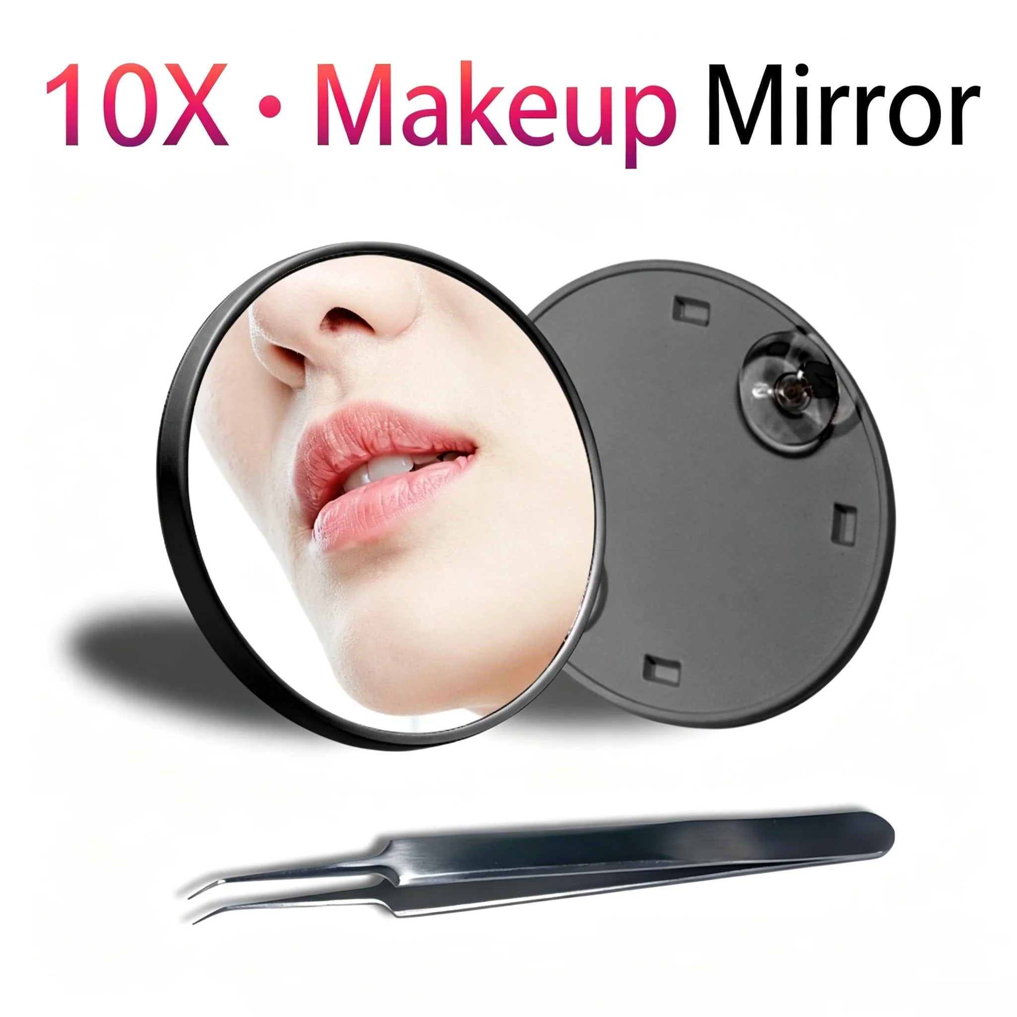 Set of 3 Portable Suction Cup Magnifying Mirrors 5x 10x 15x HD Detail Makeup Mirror for Makeup Pore And Blackhead Removal