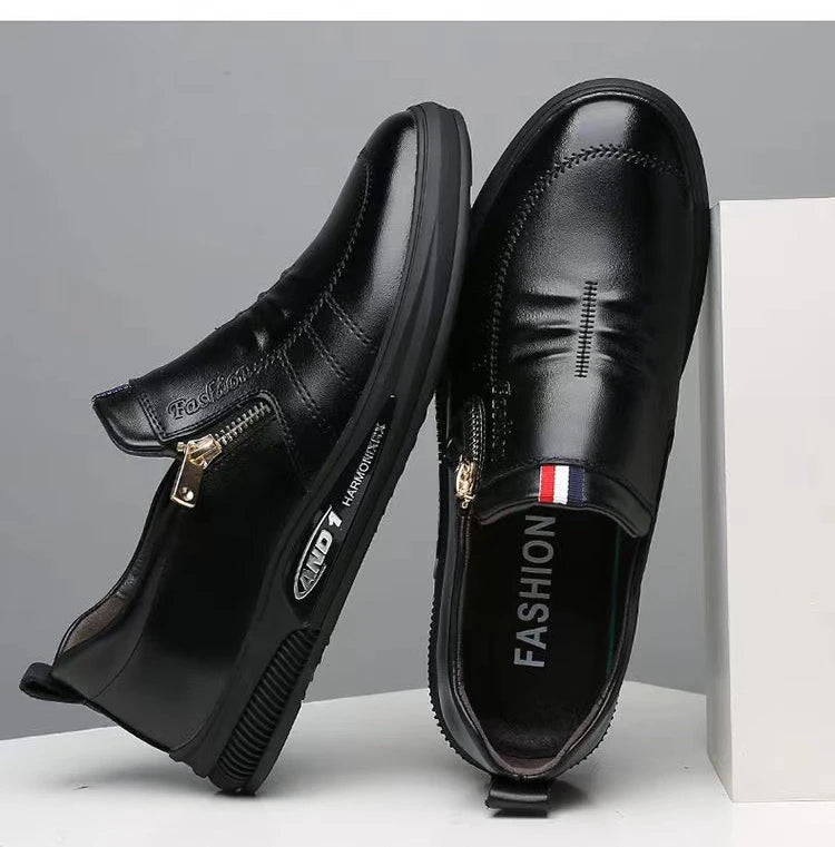 Men's Casual Leather Loafers | Slip-On Moccasins Business Shoes