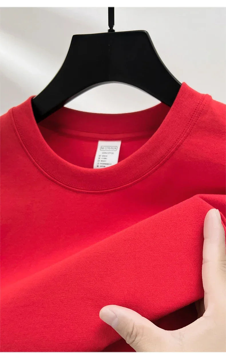 Men's lightweight cotton round neck T-shirt by Jelieora Venture, shown in a neutral color, ideal for breathable everyday wear.