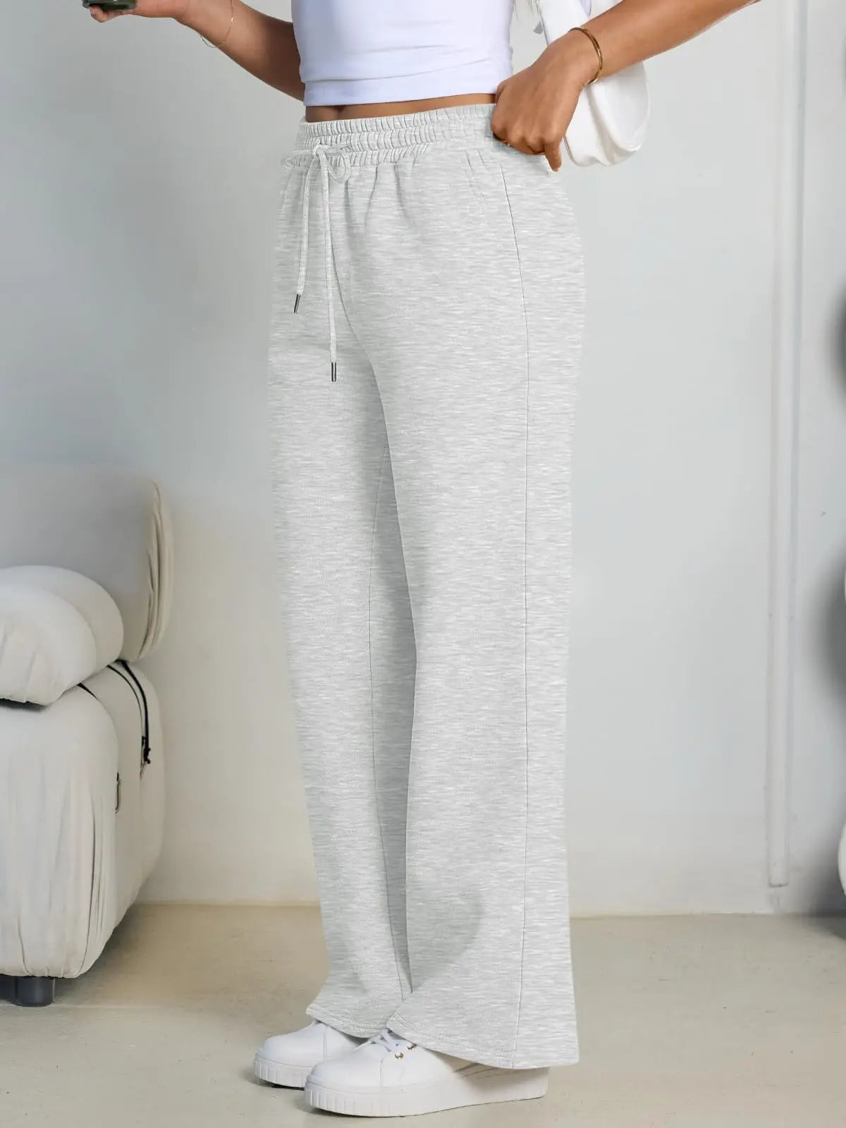 Women's wide leg jogger sweatpants by Jelieora Venture, shown in a relaxed fit with a comfortable waistband and casual style.