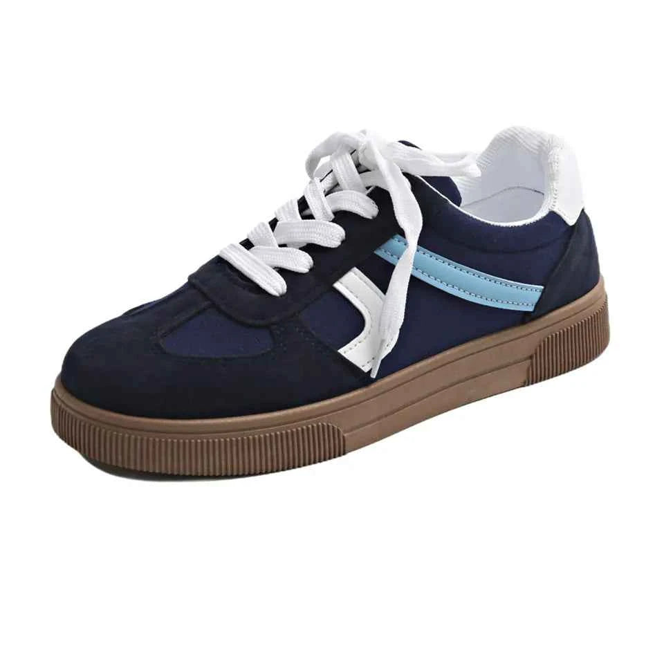 Women's Flat Casual Sports Sneakers | Lace-Up Rubber Sole
