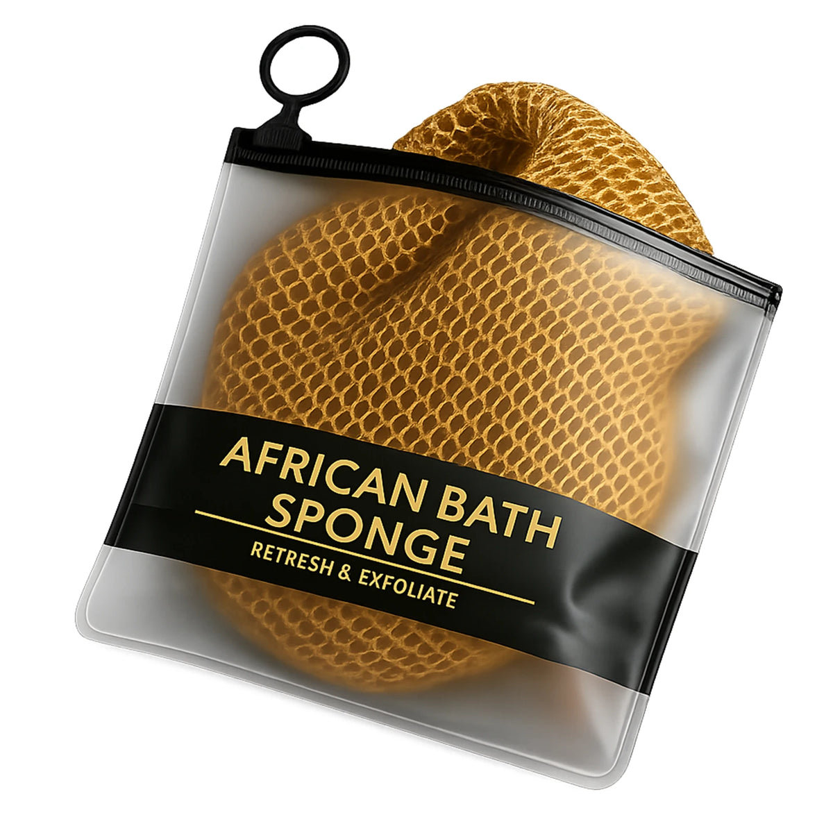 African net sponge exfoliating body scrubber by Jelieora Venture, long nylon bath net for soft shower wash and back scrubbing.