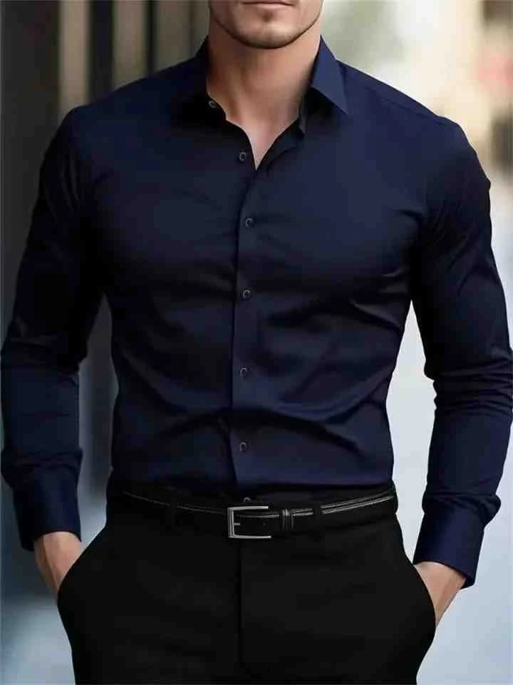 Men's Slim Fit Long Sleeve Shirt