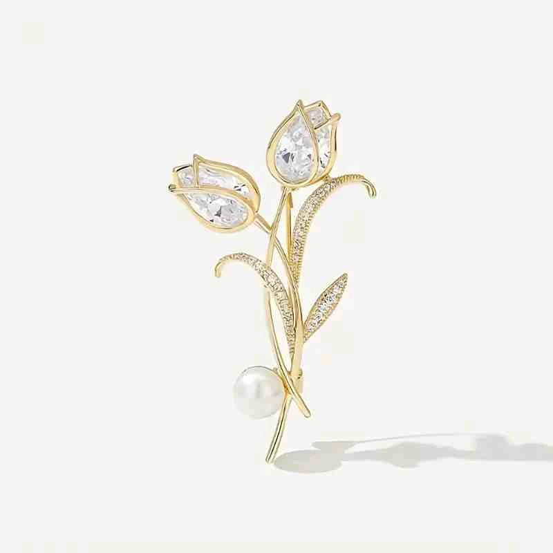 Elegant Rhinestone Flower Brooch – Add Sparkle to Your Wedding and Special Events