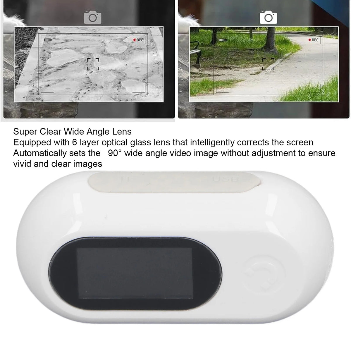 Jelieora Venture pet collar camera with wide-angle lens, full HD video, supports memory card, lightweight for outdoor pet activities.