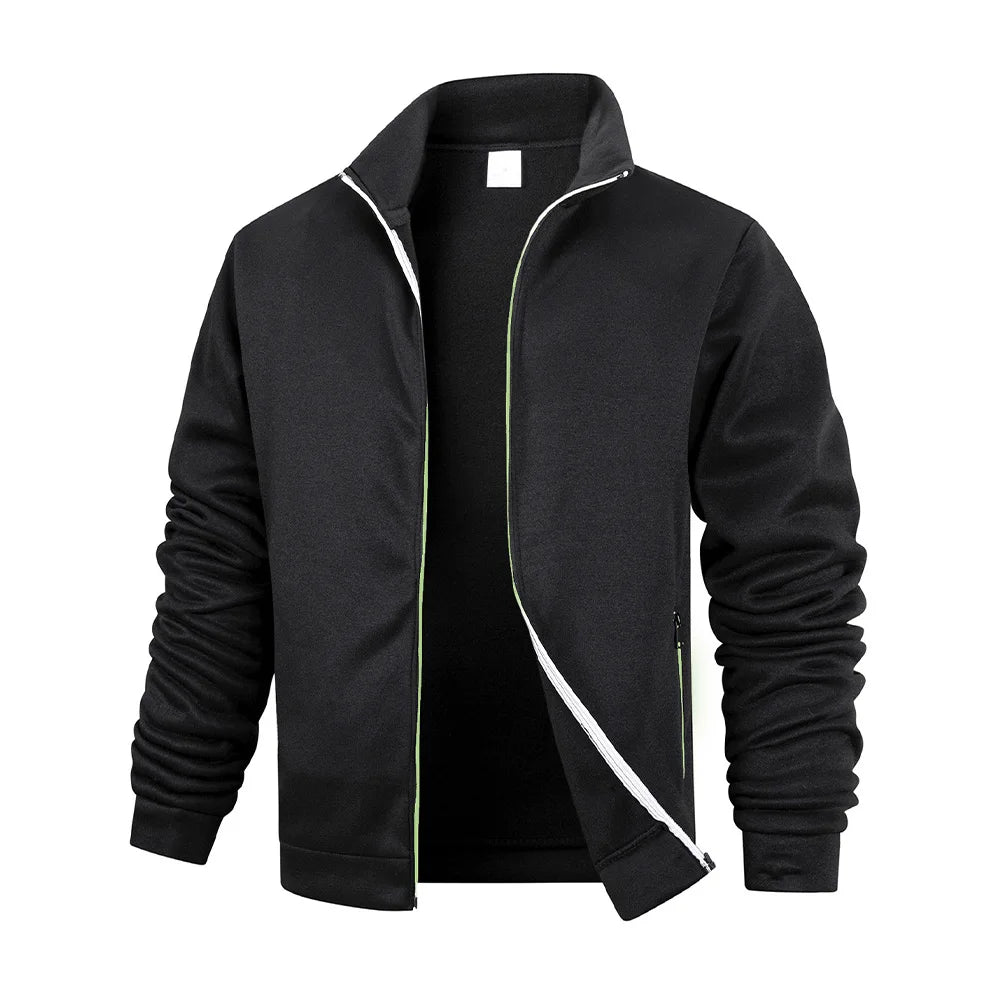 Men's fleece zip jacket by Jelieora Venture, featuring a cozy fleece material, front zipper, and casual fit for outdoor wear.