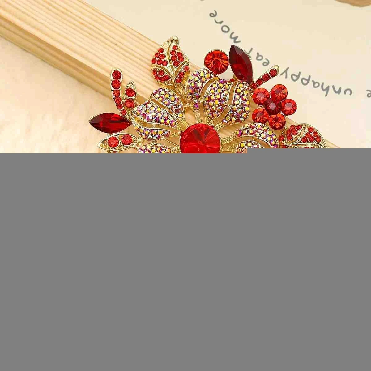 Elegant Rhinestone Flower Brooch – Add Sparkle to Your Wedding and Special Events