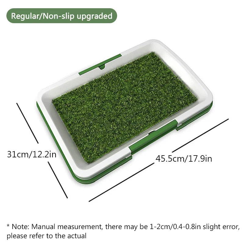 Jelieora Venture artificial grass dog potty with splashproof tray, washable reusable puppy pee pads for dog training and outdoor use