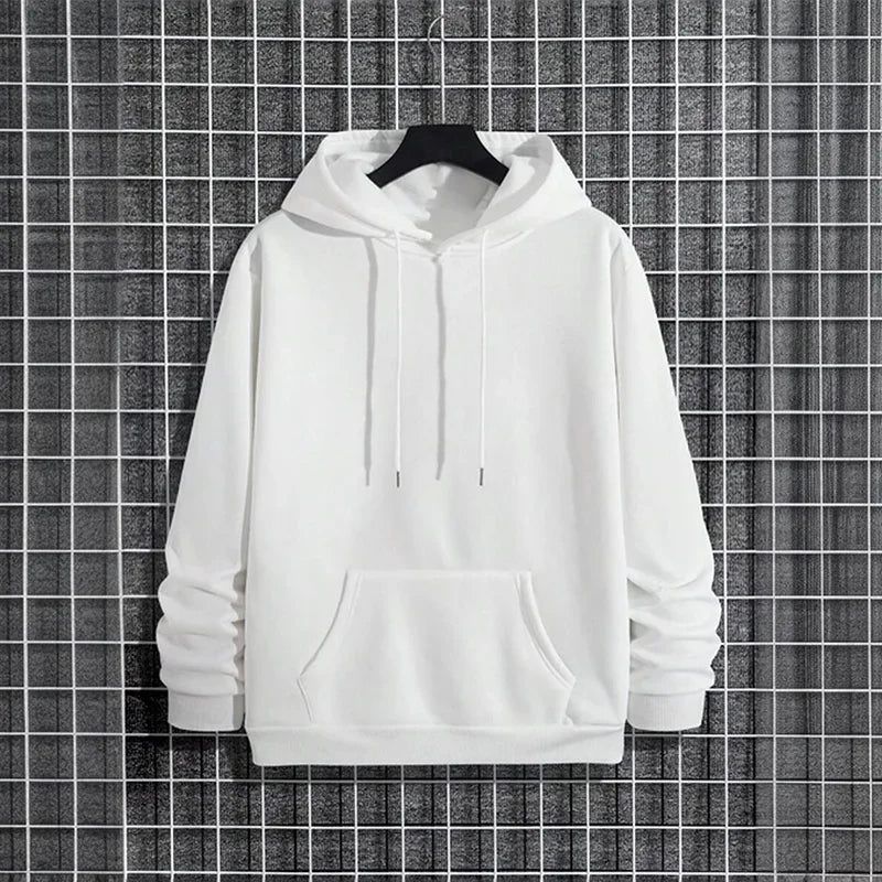 Men's Jelieora Venture tracksuit hoodie, black with front pocket and drawstring hood, casual athletic wear for men.