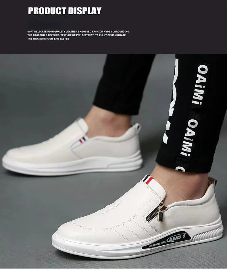 Men's Casual Leather Loafers | Slip-On Moccasins Business Shoes