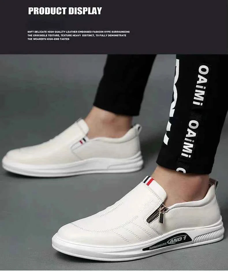 Men's Casual Leather Loafers | Slip-On Moccasins Business Shoes