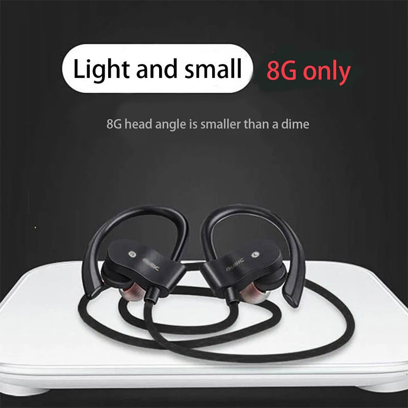 Wireless Bluetooth Ear Hook Neckband Earbuds with Mic