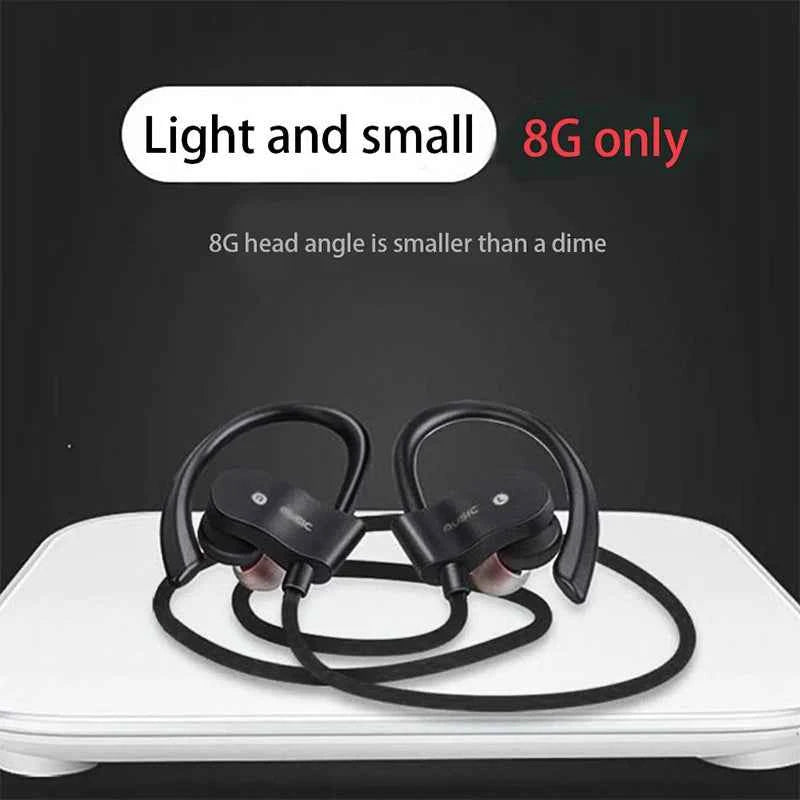 Wireless Bluetooth Ear Hook Neckband Earbuds with Mic