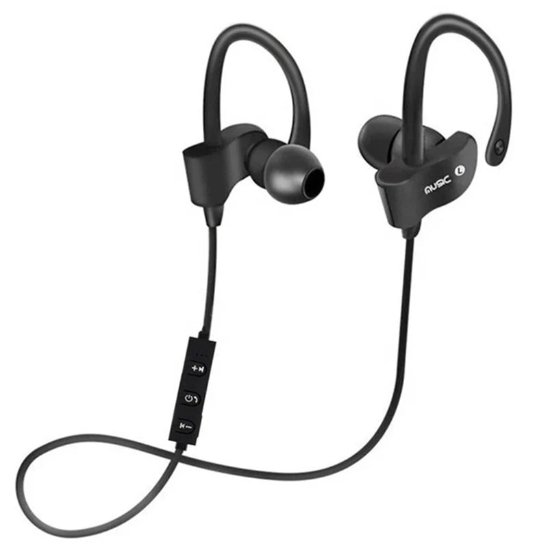 Wireless Bluetooth Ear Hook Neckband Earbuds with Mic