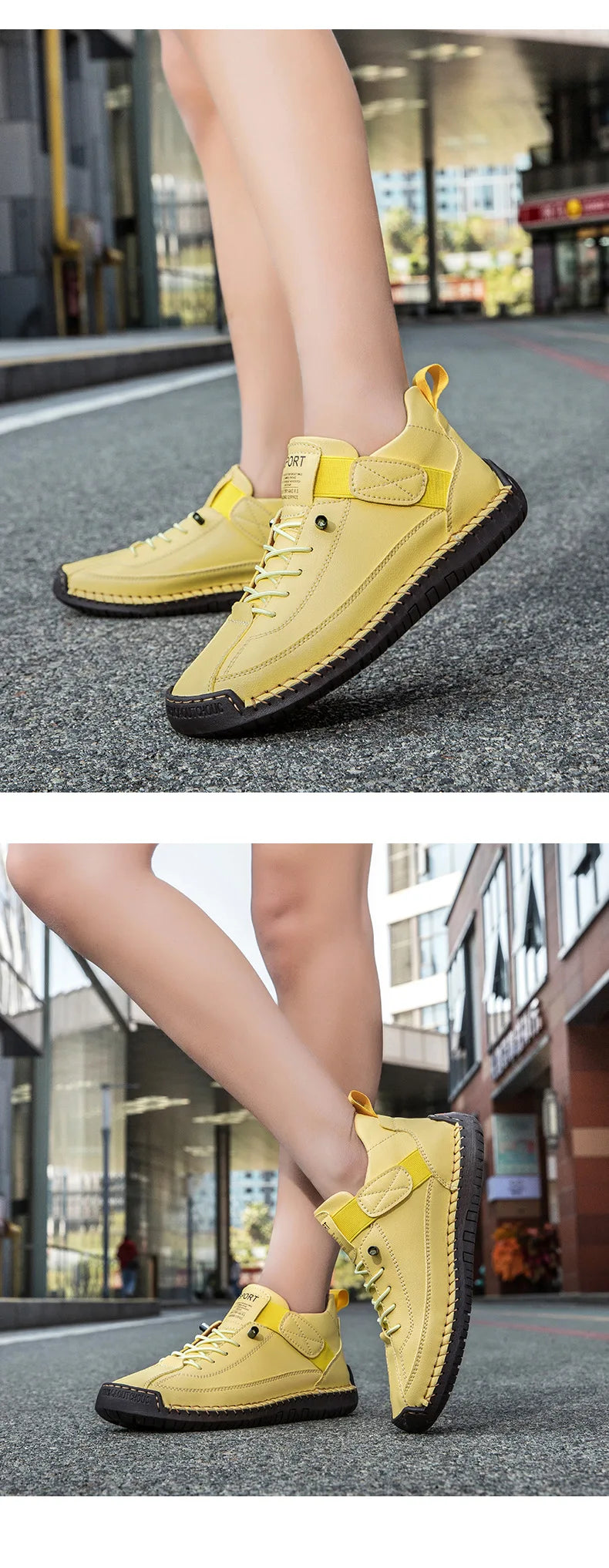 Unisex retro PU leather slip-on loafers by Jelieora Venture, featuring classic design and comfortable footwear style.
