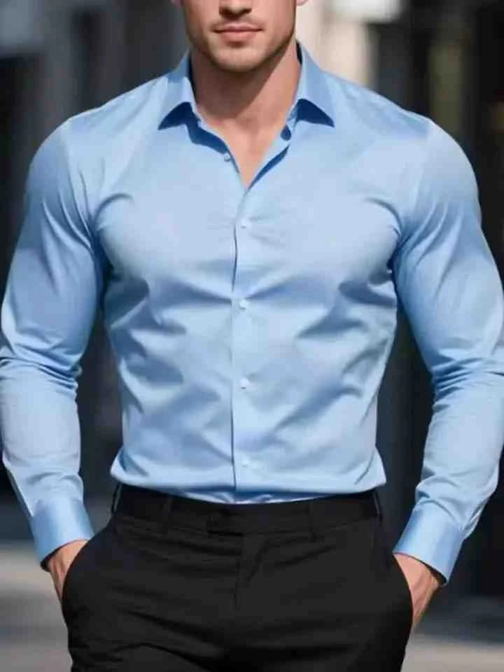 Men's Slim Fit Long Sleeve Shirt