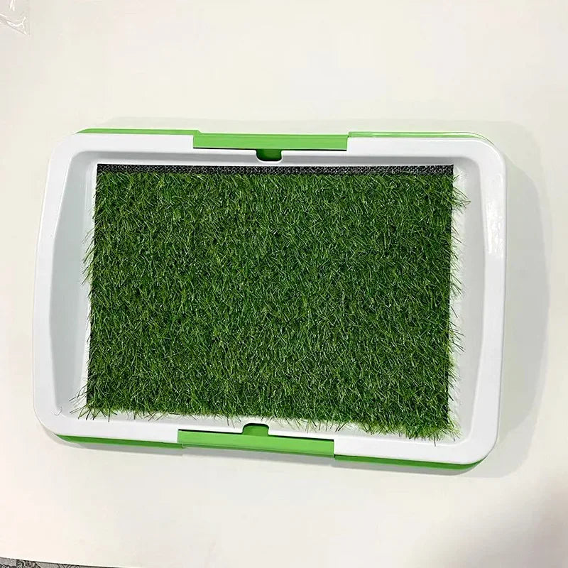 Jelieora Venture dog potty with artificial grass, splashproof washable pee pads, and tray for training and indoor use