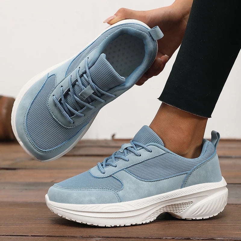 Women's wide fit slip-on comfort walking shoes by Jelieora Venture, featuring cushioned insoles and breathable fabric for everyday wear.