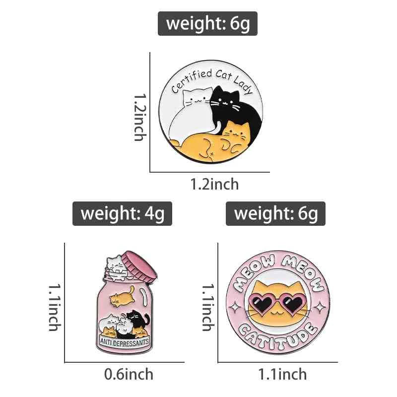Cute Animals Enamel Pins Set: Adorable Cat & Capybara Badges for Every Outfit
