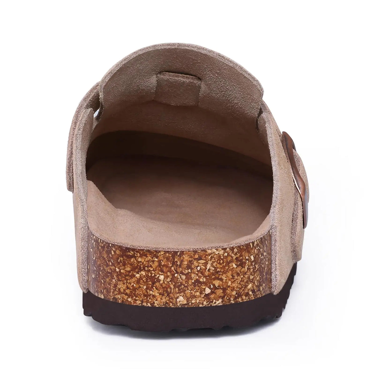 Women's suede cork footbed mule clogs by Jelieora Venture featuring a stylish slip-on design and comfortable heel.