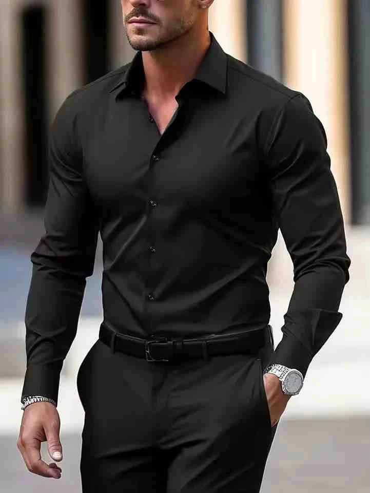 Men's Slim Fit Long Sleeve Shirt
