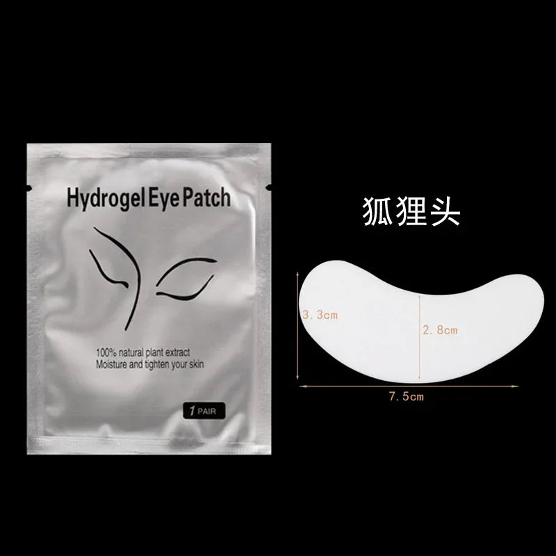50 pairs of Jelieora Venture eyelash under eye patches, hydrogel eye pads for isolation and removal during eyelash extension makeup.