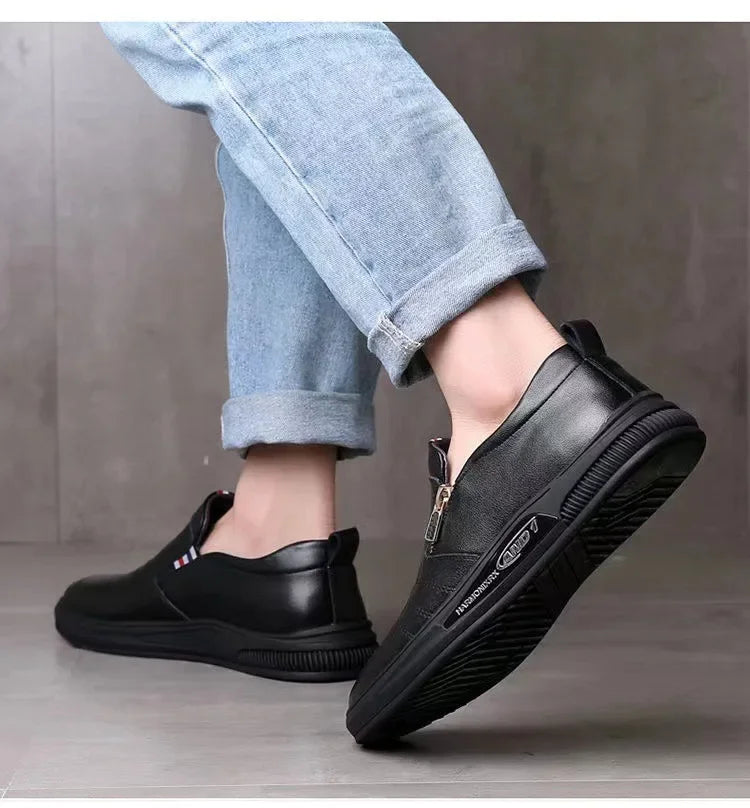 Men's Casual Leather Loafers | Slip-On Moccasins Business Shoes