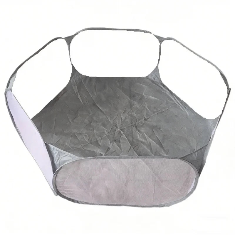 Foldable Jelieora Venture pet playpen with mesh sides and foldable design for easy setup and storage.