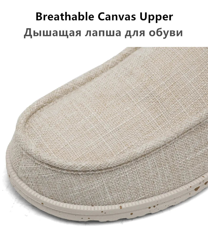 Men's denim canvas trainers by Jelieora Venture featuring casual design and white rubber soles, displayed on a neutral background.