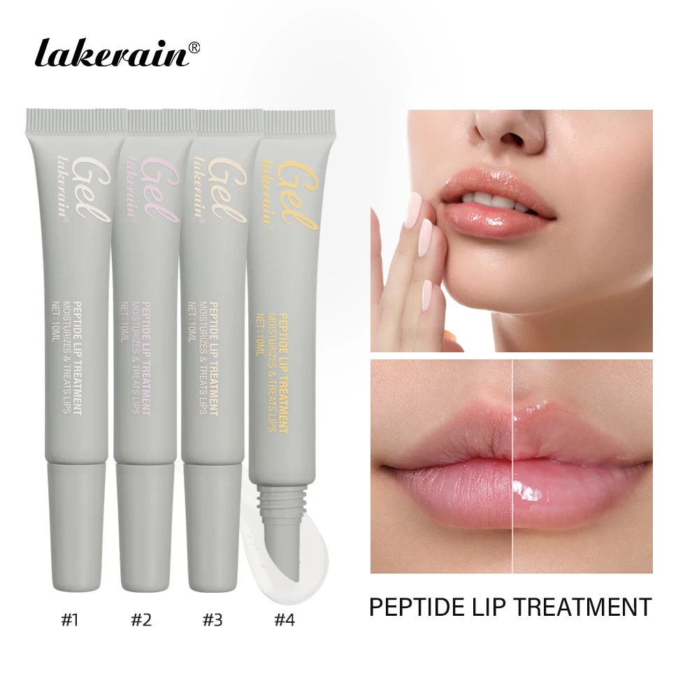 Jelieora Venture Lakerain Peptide Lip Treatment gel in a transparent jar, hydrating and repairing lips with a moisturizing, plumping formula.