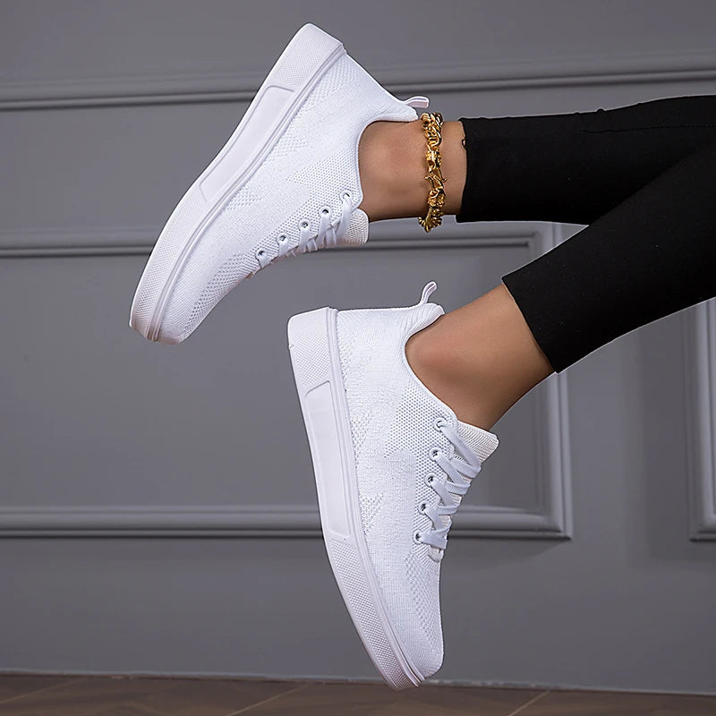 Women's breathable mesh chunky sneakers by Jelieora Venture featuring stylish design and comfortable footwear for casual wear.