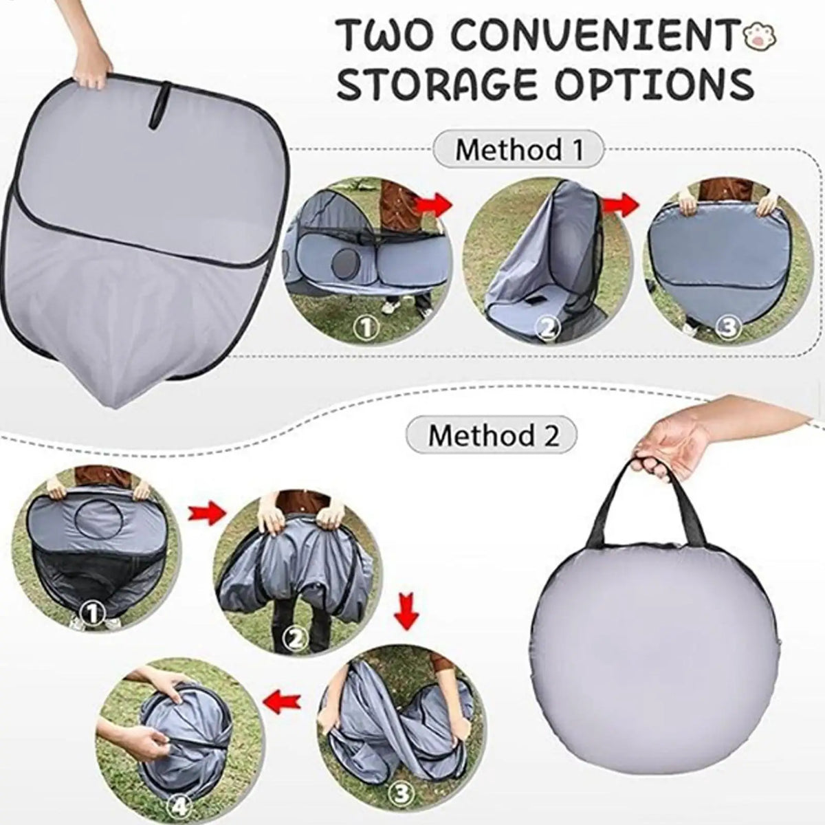 Foldable Jelieora Venture cat and dog playpen with breathable fabric, interactive toys, and small pet enclosure for kittens and puppies.