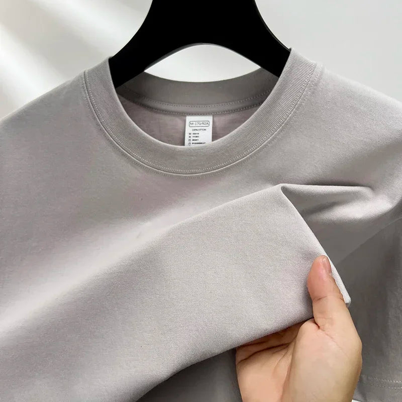Men's 100% cotton round neck T-shirt by Jelieora Venture, showcasing a breathable, casual everyday tee in a relaxed fit.