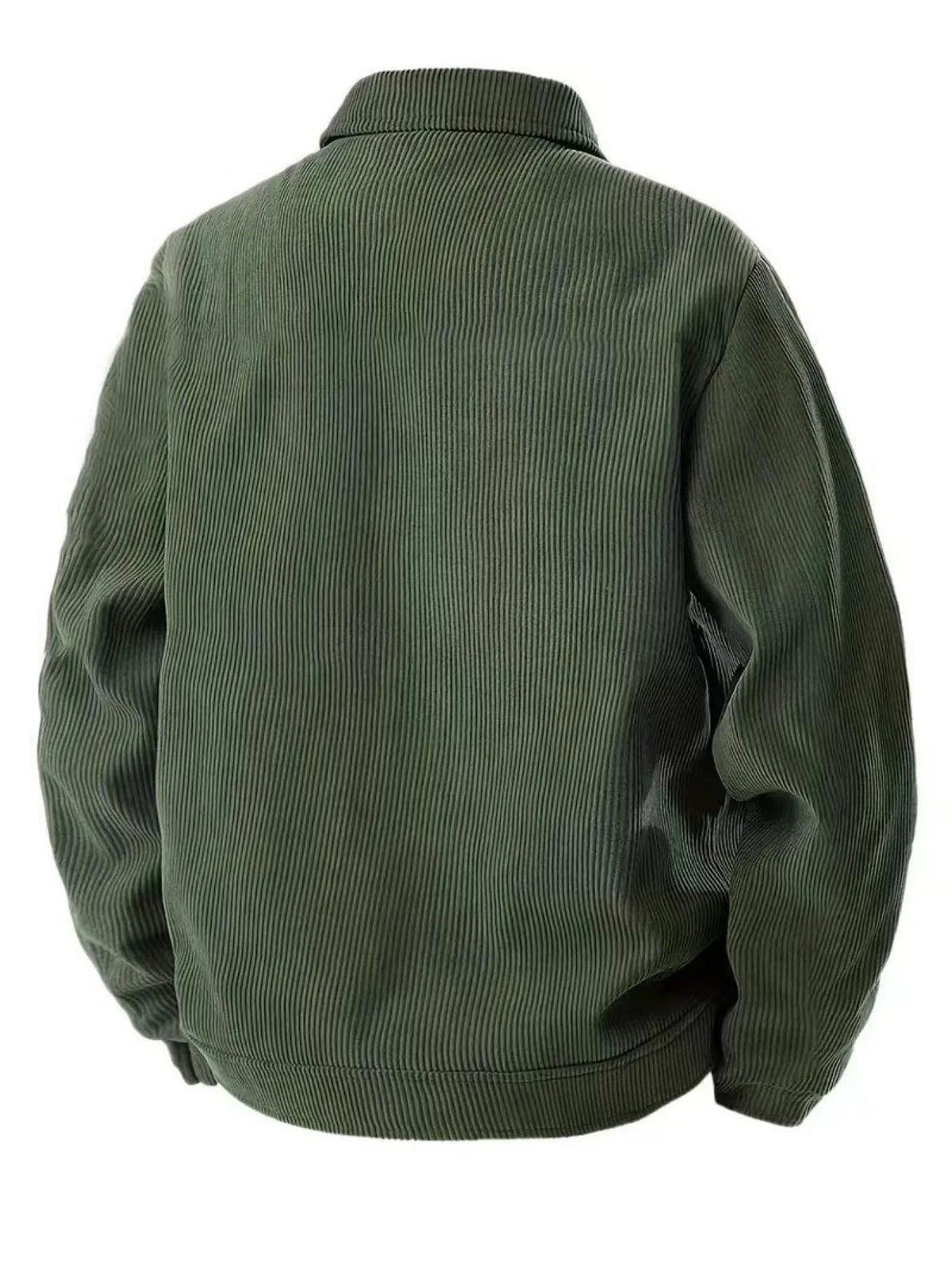 Men's Japanese style corduroy lapel jacket by Jelieora Venture, featuring a classic design and textured fabric for stylish outerwear.