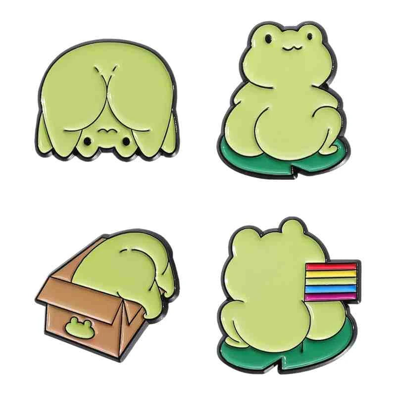 Cute Animals Enamel Pins Set: Adorable Cat & Capybara Badges for Every Outfit