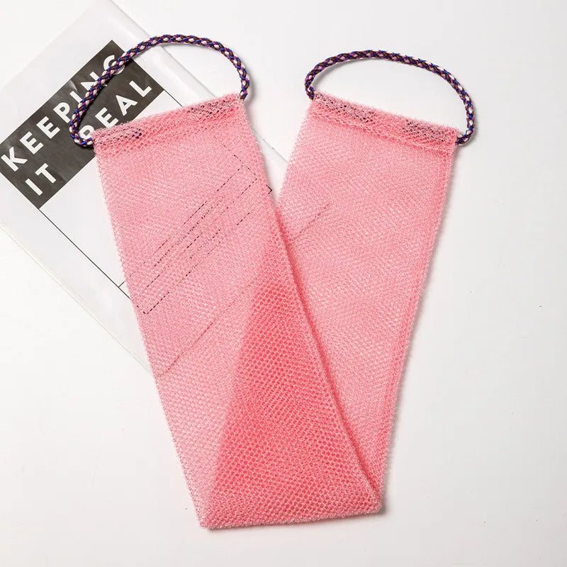 African net bath sponge from Jelieora Venture, exfoliating shower puff for a gentle clean and back scrubbing.