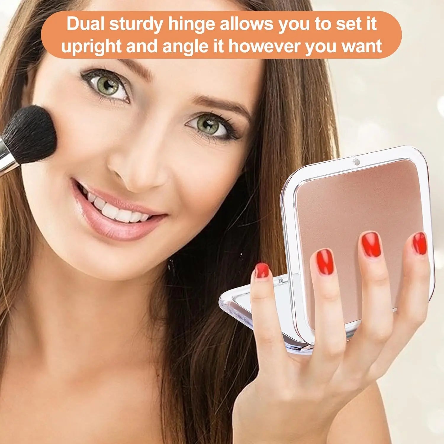 Compact 30x Magnifying Makeup Mirror with Tweezers | Travel Pocket Mirror