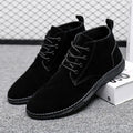 Men's High Top Faux Suede Lace-Up Casual Boots