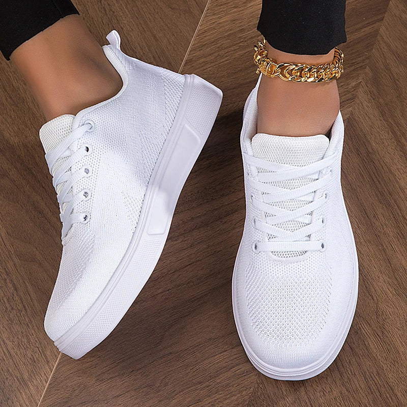 Women's breathable mesh chunky sneakers by Jelieora Venture featuring stylish design and cushioned soles for comfort.