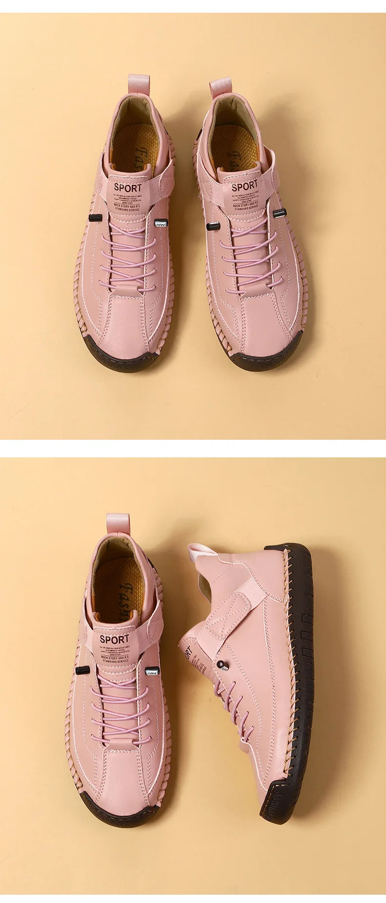 Unisex retro slip-on loafers by Jelieora Venture made of PU leather, featuring a classic design and comfortable fit.