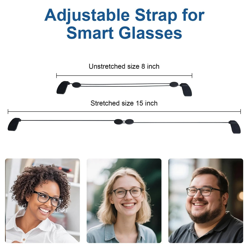 Glasses Fixing Lanyard for RayBan Meta Smart Glasses – Non-Slip Adjustable Anti-Drop Strap