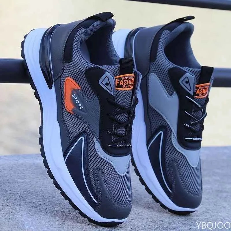 Men's Breathable Casual Platform Trainers | Lightweight Lace-Up Sports Shoes