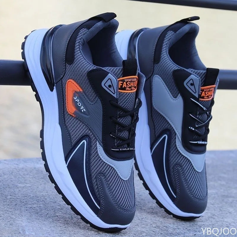 Men's Breathable Casual Platform Trainers | Lightweight Lace-Up Sports Shoes