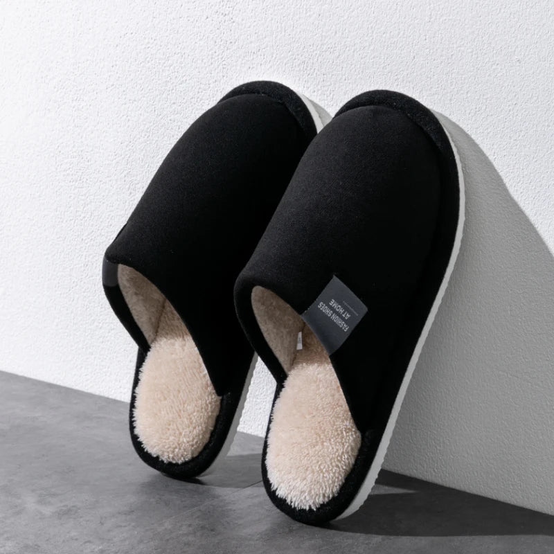 Men's warm house slippers by Jelieora Venture with plush lining and slip-resistant soles, perfect for cozy indoor comfort.