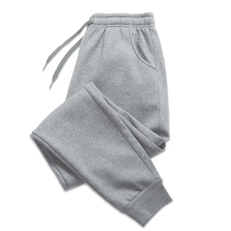 Men's fleece jogger sweatpants by Jelieora Venture, showing comfortable elastic waistband and relaxed fit in soft fleece fabric.