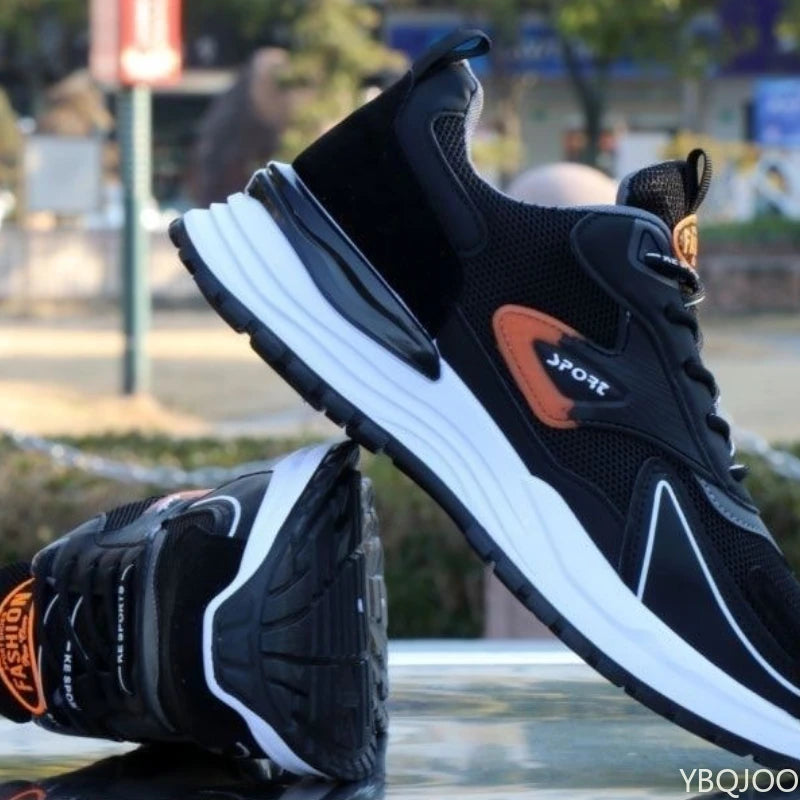 Men's Breathable Casual Platform Trainers | Lightweight Lace-Up Sports Shoes