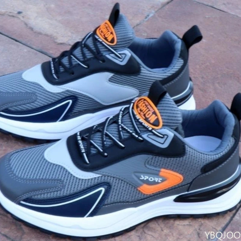 Men's Breathable Casual Platform Trainers | Lightweight Lace-Up Sports Shoes