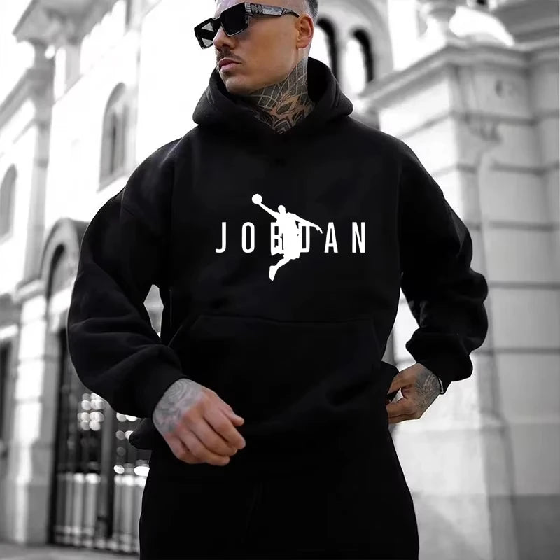 Men's slim fit sports hoodie by Jelieora Venture featuring a modern design, comfortable fit, and athletic style in a dark color.