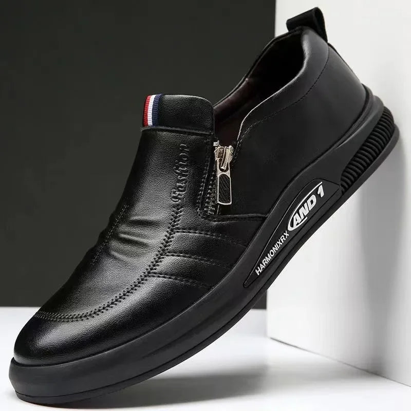 Men's Casual Leather Loafers | Slip-On Moccasins Business Shoes